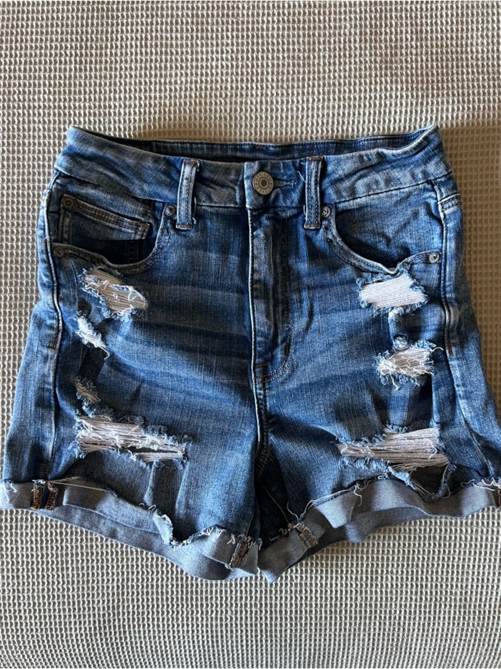 American Eagle stretch high waist shorts